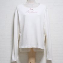 オフ白ロゴリボンカットソー 【4(L)】