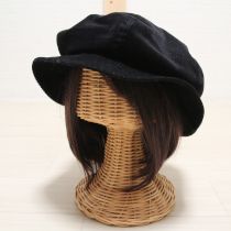 黒コーデュロイ帽子