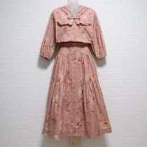 ピンク帽子セーラーワンピース