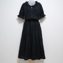 黒レース使いピコフリルローンワンピース