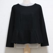 黒フリルウールカットソー【9号】