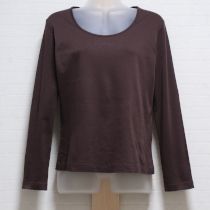 こげ茶ロゴ刺繍長Tシャツ