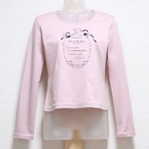ピンクカメリアリボン長Tシャツ【9号】