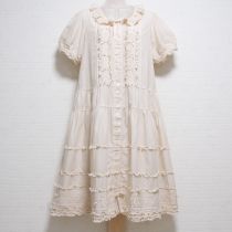 生成サテンリボン使いローンワンピース