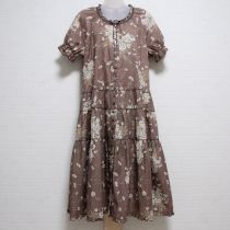 モカ雛菊ブーケワンピース
