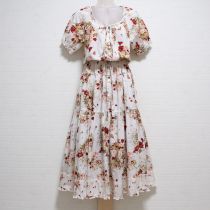 白フルールミニョンワンピース