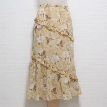 黄くちなしシフォンスカート【S】