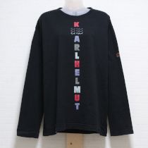 黒ロゴプリント長Tシャツ【L】