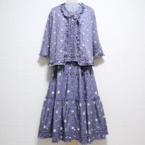 パープル小さな薔薇アンサンブル&スカート