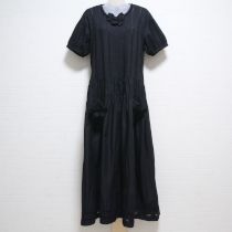 黒ピンタック&レースローンワンピース