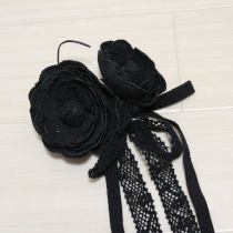 黒薔薇コサージュ
