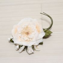 白薔薇コサージュ