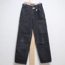 黒ロゴ入りデニムパンツ【S】
