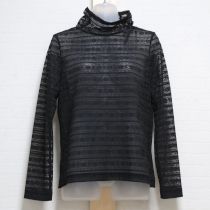 黒ストレッチレースハイネックカットソー【3(9号)】