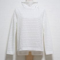 白ストレッチレースハイネックカットソー【3(9号)】