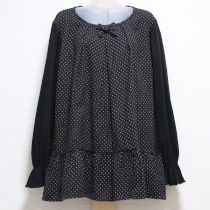 黒ドットネルチュニック