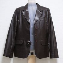 こげ茶フェイクレザージャケット【L】