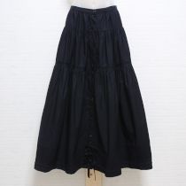 黒ピンタックリボンスカート