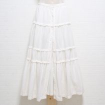 白スノーカットドビーレイヤースカート【S】