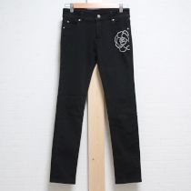 黒カメリアストレッチパンツ