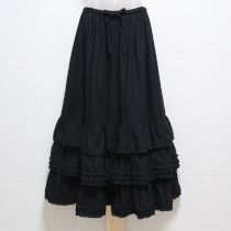 黒コットンキャンブリックペチコート