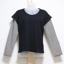 黒チェック使いカットソー