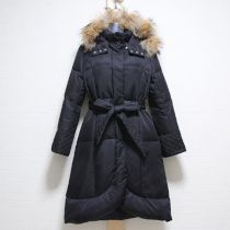 黒ファー使いロングダウンコート【9号】