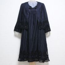 黒レース&刺繍ワンピースセット【9号】
