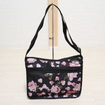黒ローズ柄ショルダーバッグ
