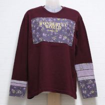 ボルドーすみれゼッケン長Tシャツ