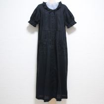 黒挟みレースローンワンピース