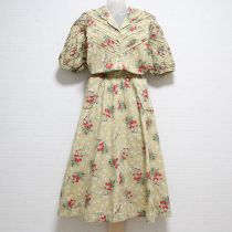 薄荷苺柄セーラーカラーワンピース