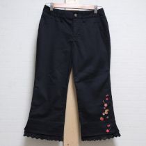黒スイーツ刺繍パンツ【L】