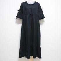 黒ピコットローンワンピース