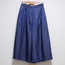 紺ソフトデニムワイドパンツ【4(L)】