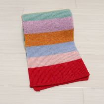 ロゴ刺繍入りマルチボーダーマフラー