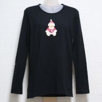 黒サンタくま長Tシャツ