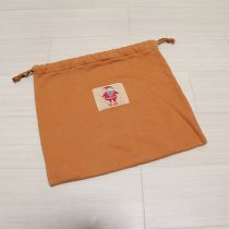 オレンジサンタワッペン巾着