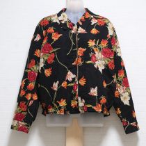 黒チューリップブーケリバーシブルジャケット