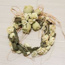薄荷系薔薇リースコサージュ
