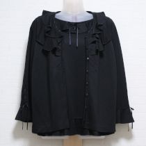 黒レースアップカットソーアンサンブル【L】