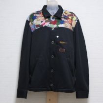 黒転写ネーム柄カットソージャケット【4(L)】
