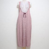 ピンク花柄ポリジャンパースカート