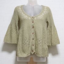 薄荷花刺繍カーディガン