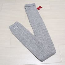 グレー透かし編みニットレギンス