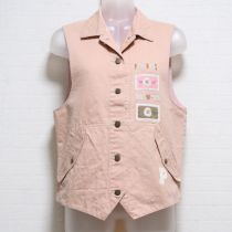 ピンクワッペンデニムベスト