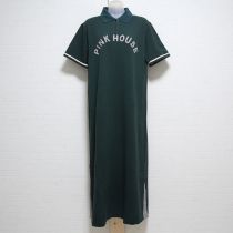 グリーンロゴパッチポロワンピース