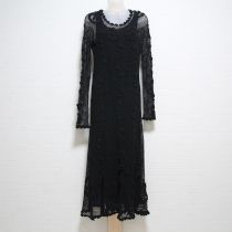 黒レース編みワンピースセット