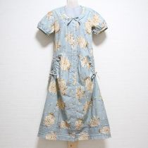 ブルーグレー鈴蘭レターワンピース