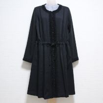 黒大人デニムフリルタックワンピース【3(9号)】